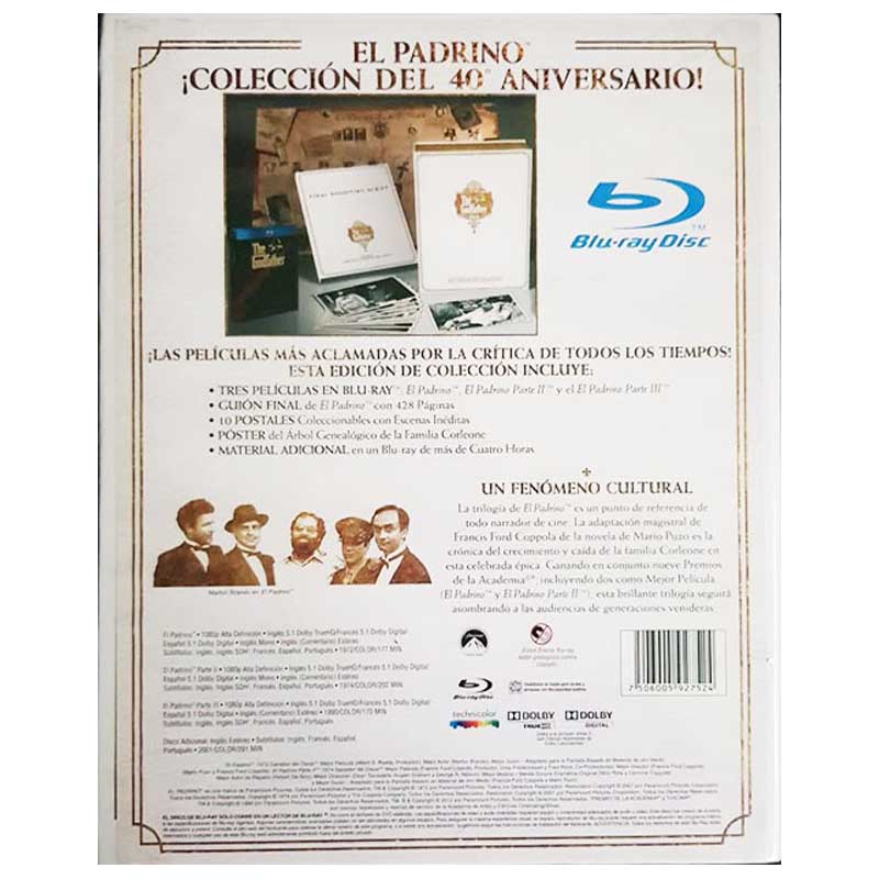 El Padrino Colección Del 40 Aniversario en Bluray