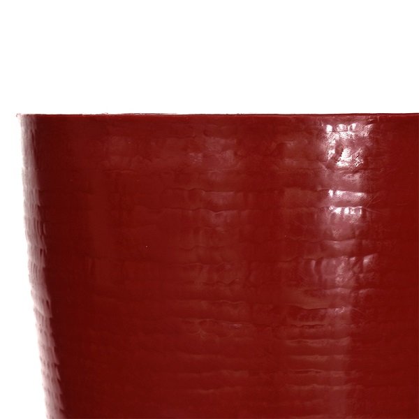 Maceta Minimalista Plástico Interior Exterior Roja Textura