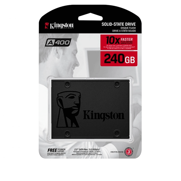 SSD KINGSTON A400, 240GB, SATA III, 2.5", 7MM 500/350 SA400S37
