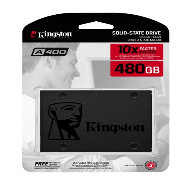 SSD KINGSTON A400, 480GB, SATA III, 2.5", 7 MM 500/450MB/S SA400S37