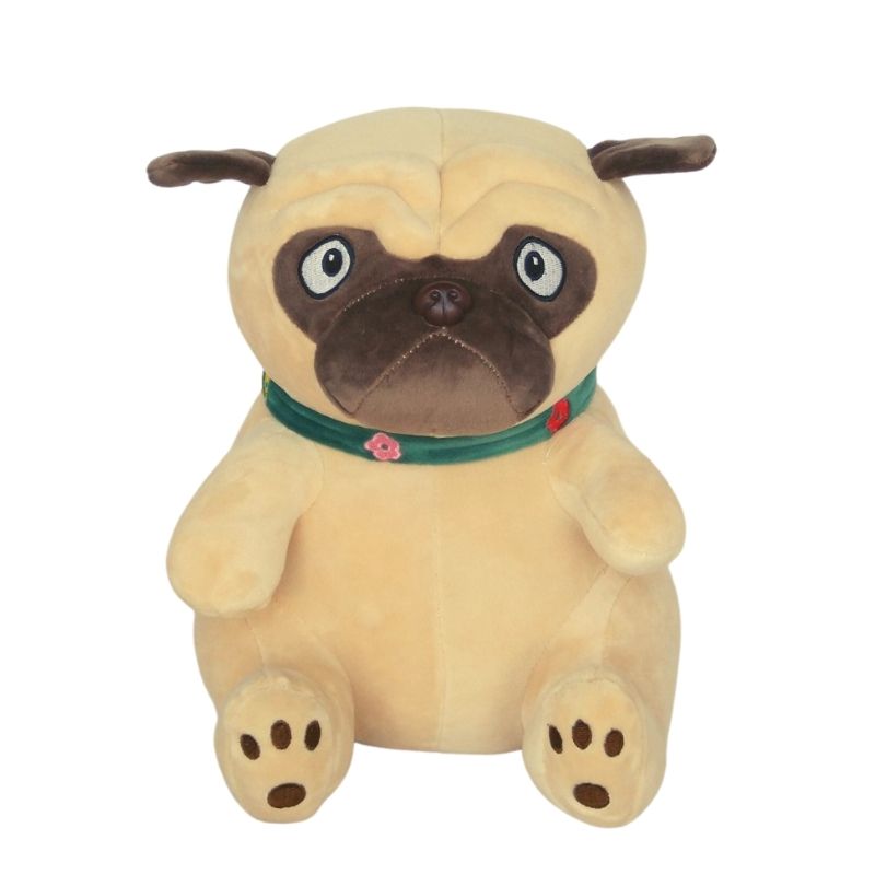 Peluche de Perro Pug, LBP, Perrito, Ultra Suave, 26cm (10in) -Color Café