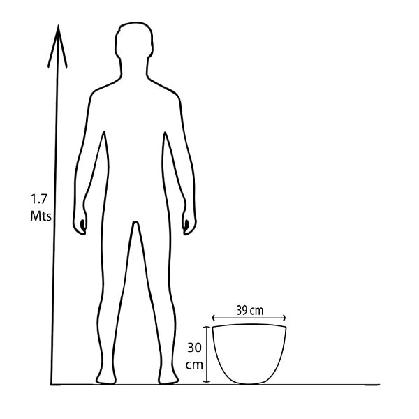 Maceta De Plástico Interior Exterior Blanca Con Textura M