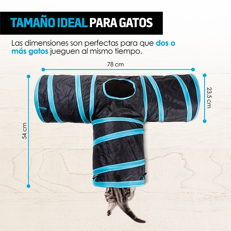 Túnel para Gatos Plegable con Juguete Colgante Redlemon-