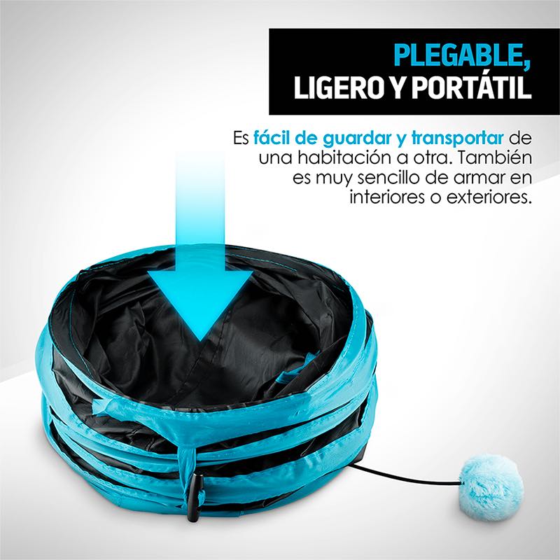 Túnel para Gatos Plegable con Juguete Colgante Redlemon-