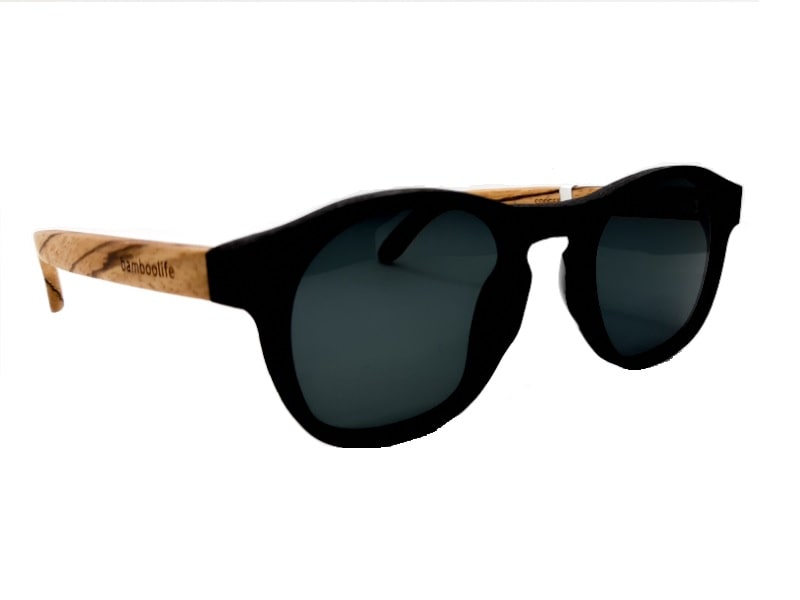 Lentes De Sol Unisex /Polarizados Negros/ Bamboo Life Originales