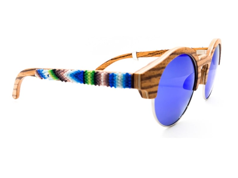 Lentes De Sol Unisex/ Espejado azul y Polarizado Bamboo Life Originales