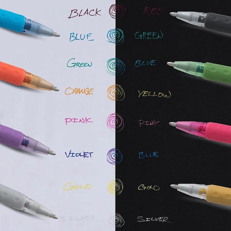 8 Bolígrafos Plumas Lapiceros Tinta Gel Pentel Sparkle Pop