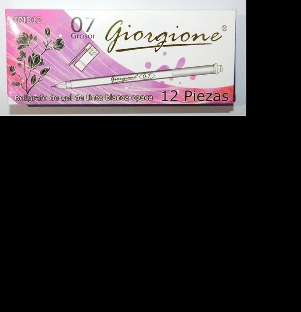 12 Plumas Bolígrafos Lapiceros De Tinta Blanca Gel Blanco