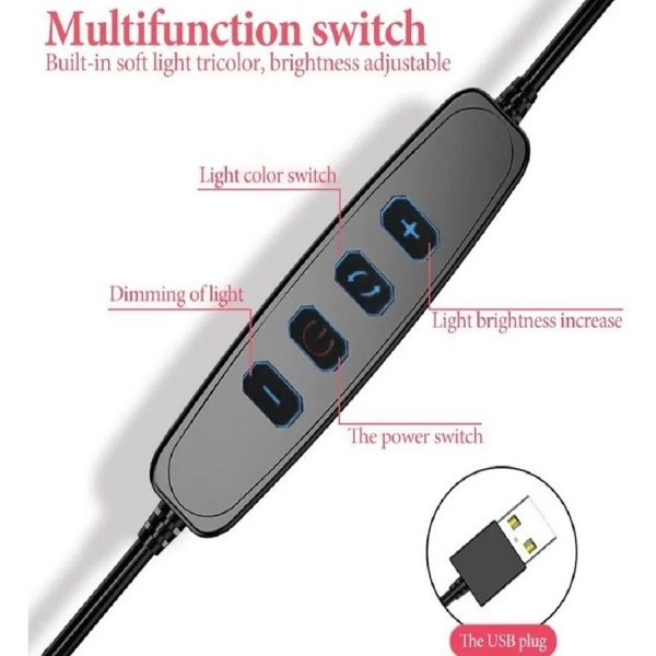 Aro Luz Led Maquillaje Lampara Foto Video Luz Regulable