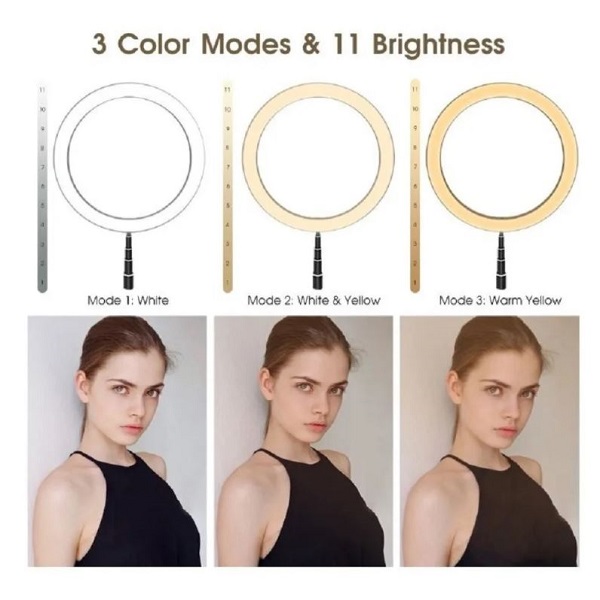 Aro Luz Led Maquillaje Lampara Foto Video Luz Regulable