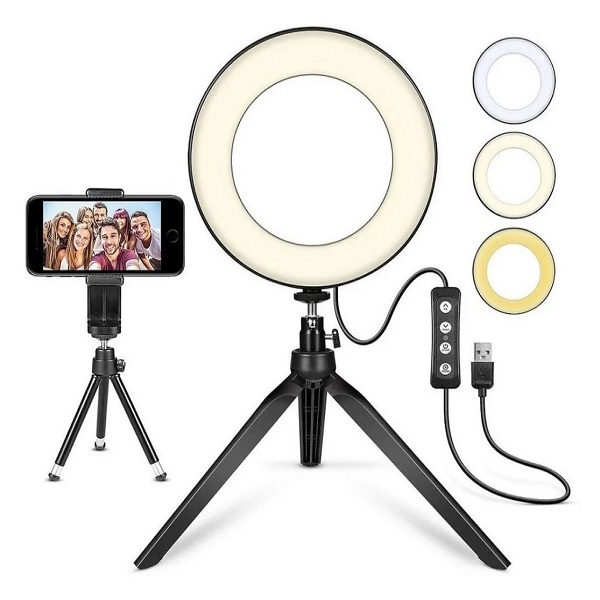 Aro Luz Led Maquillaje Lampara Foto Video Luz Regulable