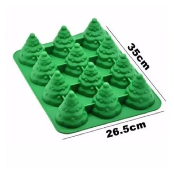 Molde Silicón Pino Mini Gelatina Jabón Gomita Choco