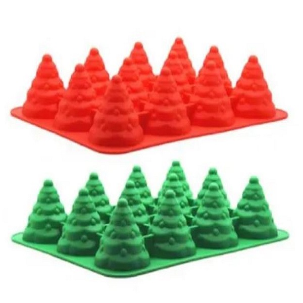 Molde Silicón Pino Mini Gelatina Jabón Gomita Choco