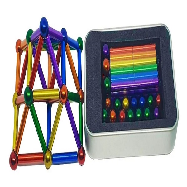 Set 36 Palos Imán Neodimio 27 Esferas Habilidad Colores
