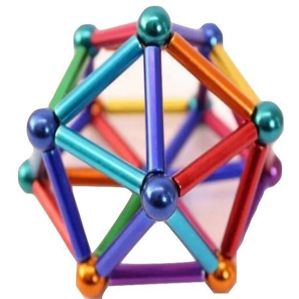 Set 36 Palos Imán Neodimio 27 Esferas Habilidad Colores