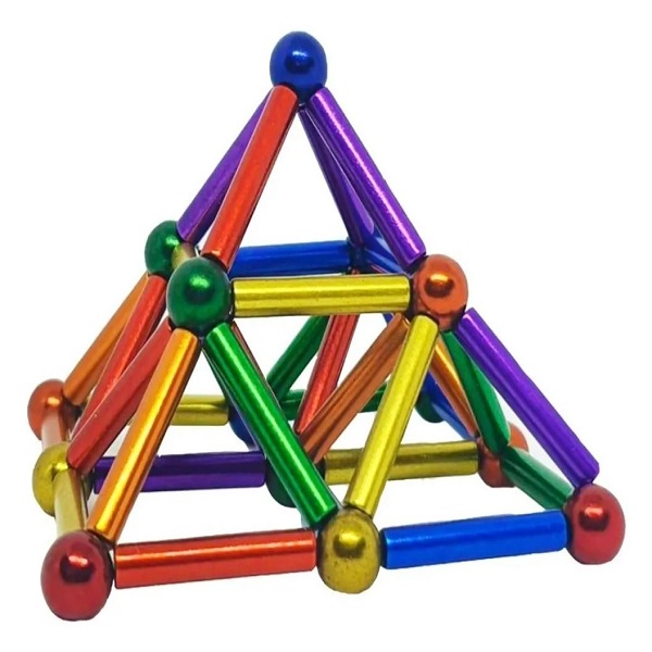 Set 36 Palos Imán Neodimio 27 Esferas Habilidad Colores