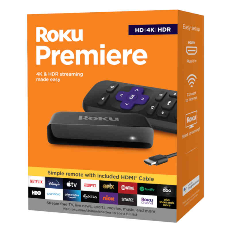  Roku Premiere 4K HDR Contenido Streaming 3920R