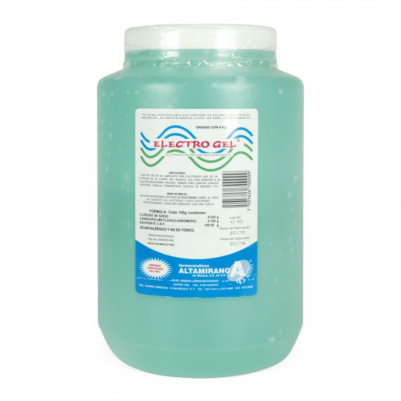 Electrogel Conductor Para Electrocardiograma 4lts - Médica Depot 