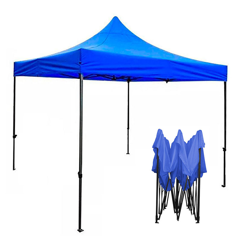 Carpa 3x3 m Jardimanía, Toldo Antisombra Plegable y Portátil Azul