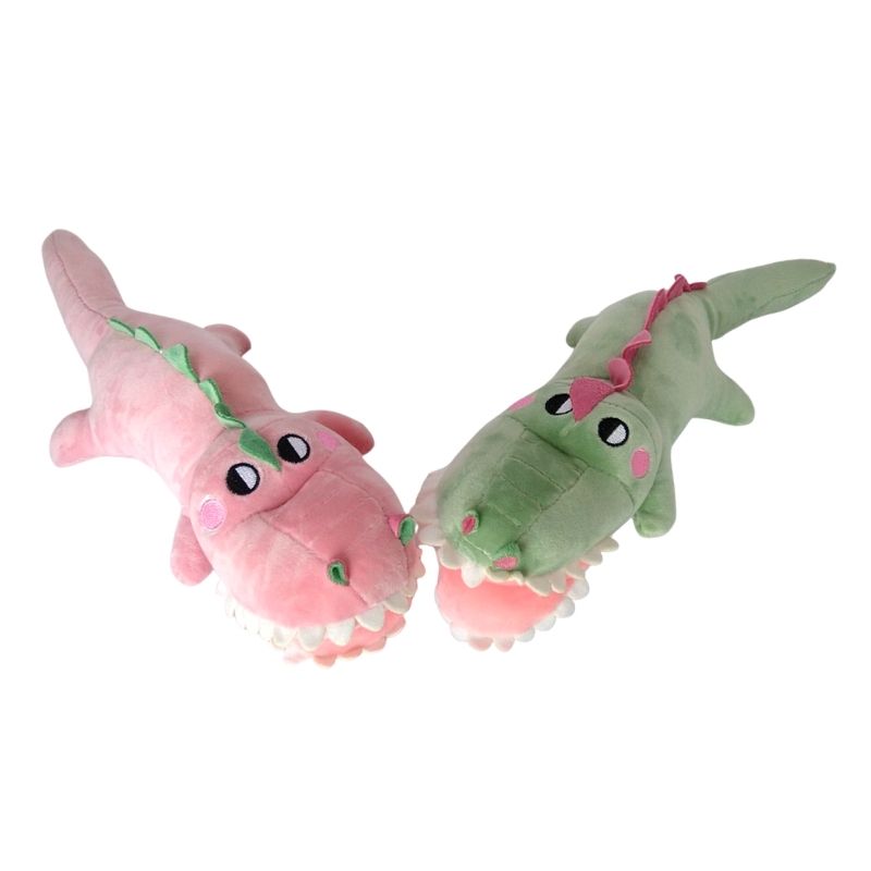 Peluche de Cocodrilo, LBP, Coco Boca Abierta, Ultra Suave, 45cm -Verde
