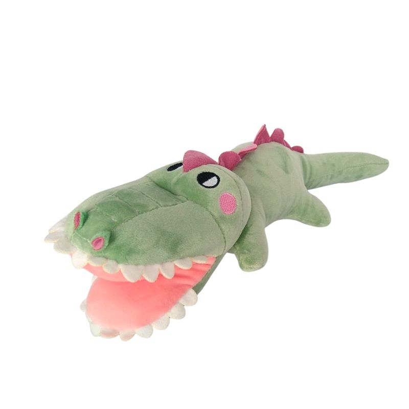 Peluche de Cocodrilo, LBP, Coco Boca Abierta, Ultra Suave, 45cm -Verde