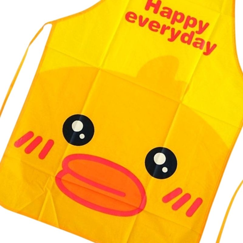 Mandil Delantal Plástico Dibujo Animales, LBP, Cocina Hogar Manualidades, 69cm -Amarillo Pollo