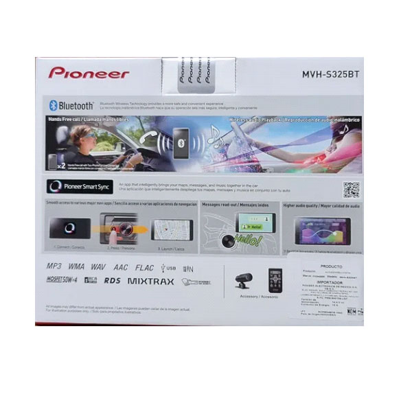 AUTOESTEREO PIONEER DE BLUETOOTH MVH-S325BT