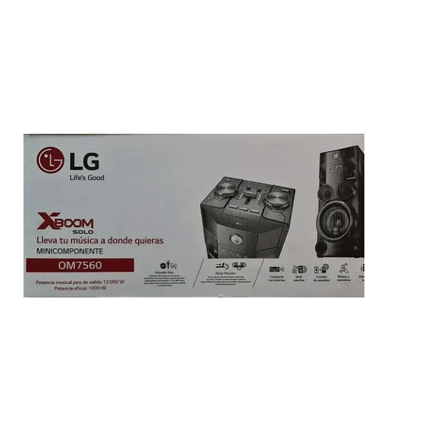 MINICOMPONENTE VERTICAL LG CON ILUMINACION OM7560