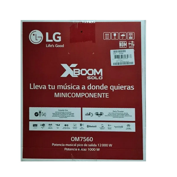MINICOMPONENTE VERTICAL LG CON ILUMINACION OM7560