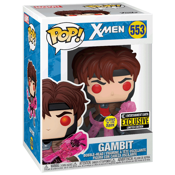 Funko Pop X-Men Gambito Glow Exclusivo Entertainment Earth