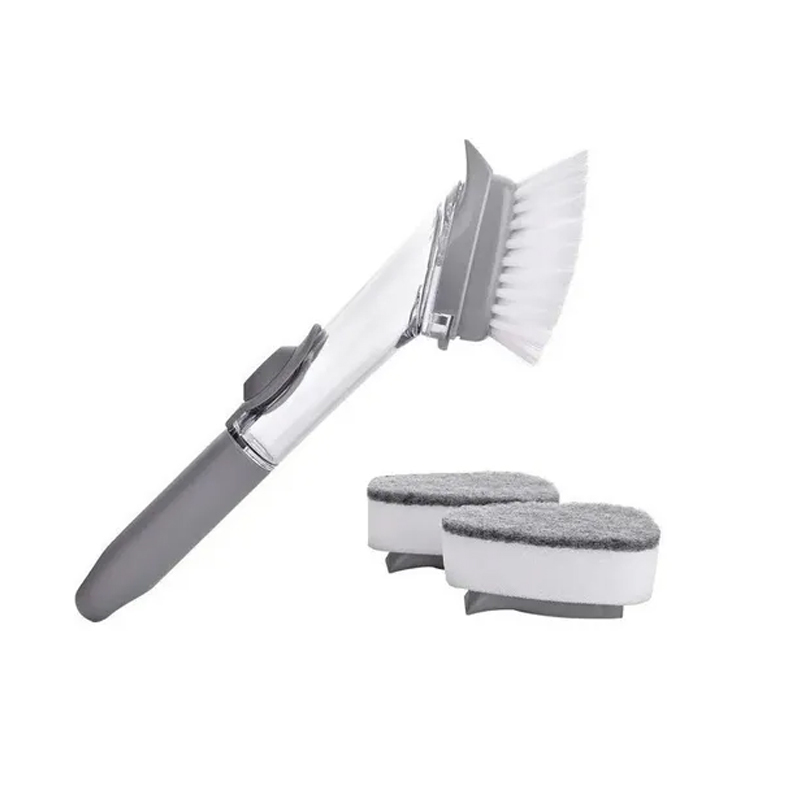 CEPILLO CON DISPENSADOR DE JABÓN PARA TRASTES.