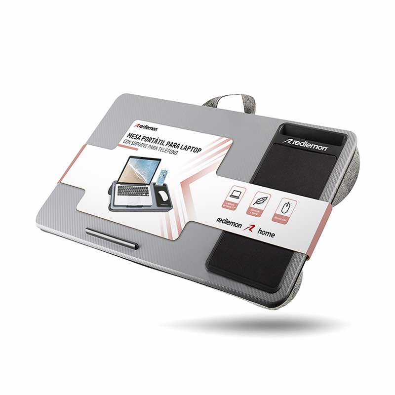 Mesa para Laptop Ergonómica con Soporte para Celular y Mouse Pad Redlemon