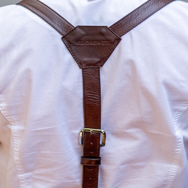 Mandil Bartender, Mesero, Chef, Parrillero De Lona Con Piel