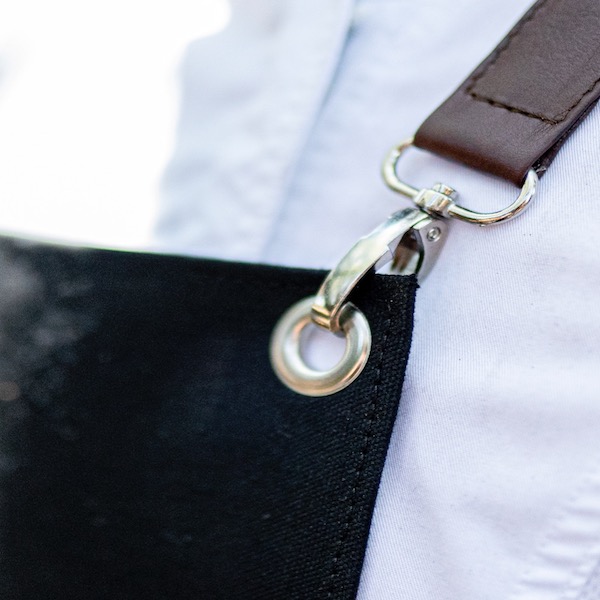 Mandil Bartender, Mesero, Chef, Parrillero De Lona Con Piel