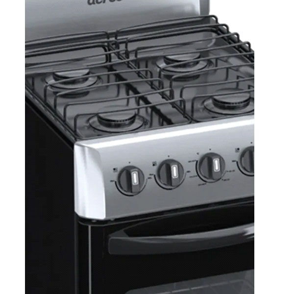 Estufa De 4 Quemadores Acros De 20 Gris Con Negro Nueva Naw-1001s Encendido Cerillo
