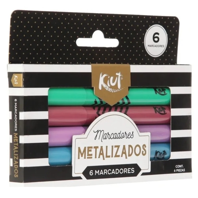 Kit De Plumones Metalicos + Glitter + Grafigel