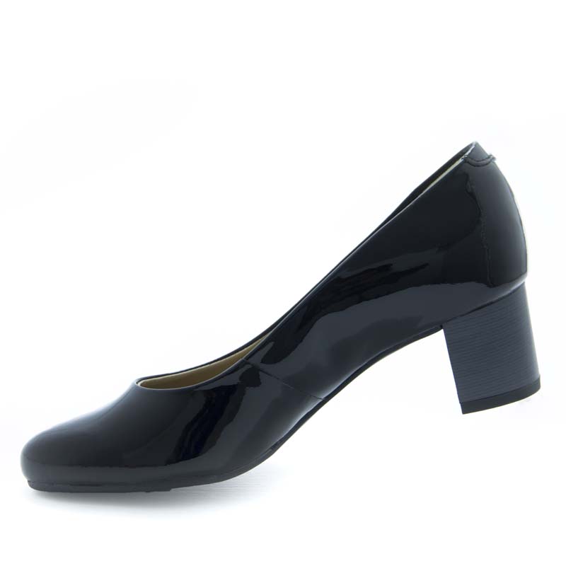 ZAPATOS DE VESTIR CON TACON PARA DAMA FLEXI COMODAS 47401 NEGRO