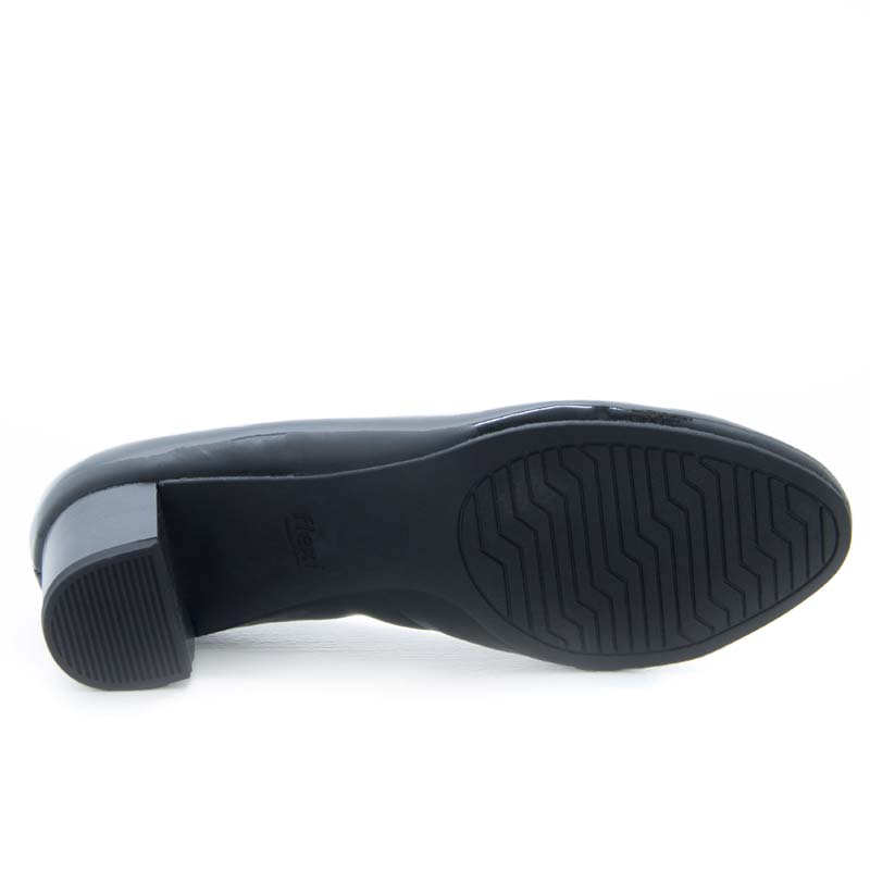 ZAPATOS DE VESTIR CON TACON PARA DAMA FLEXI COMODAS 47401 NEGRO