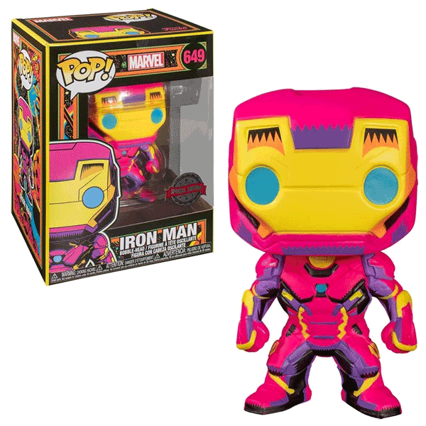 funko iron man black light