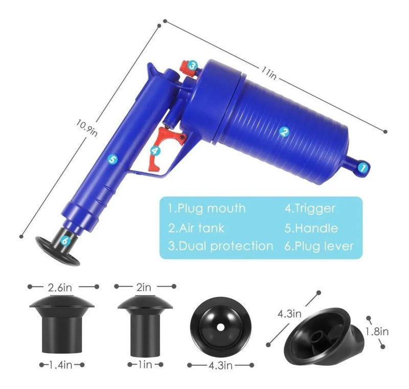 Destapador De Inodoro Bomba De Presión Aire desintegrador