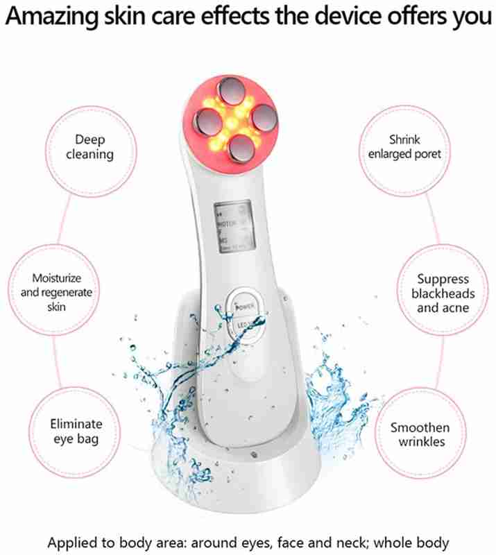 Mesoterapia Electroporación RF Radiofrecuencia Facial LED Fotón Dispositivo para el Cuidado de la Piel