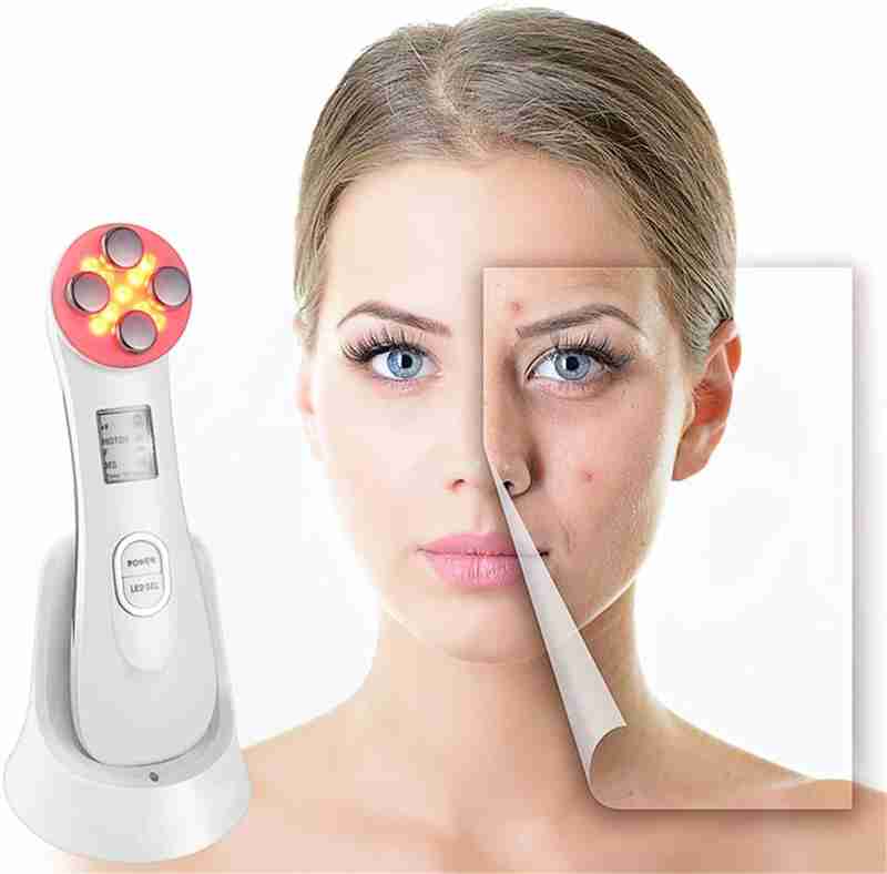 Mesoterapia Electroporación RF Radiofrecuencia Facial LED Fotón Dispositivo para el Cuidado de la Piel