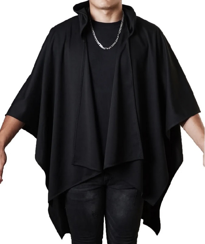 Poncho con Gorro de Hombre, Abierto, gabán, Capa, Sueter, Hoodie..