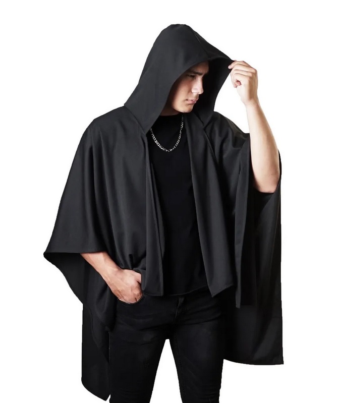 Poncho con Gorro de Hombre, Abierto, gabán, Capa, Sueter, Hoodie..