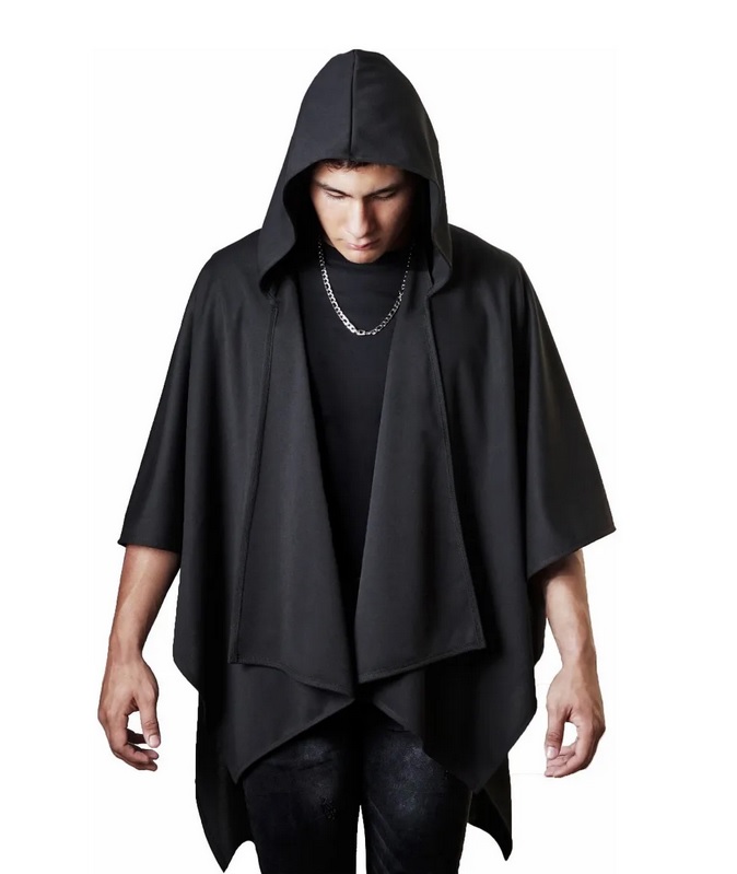 Poncho con Gorro de Hombre, Abierto, gabán, Capa, Sueter, Hoodie..