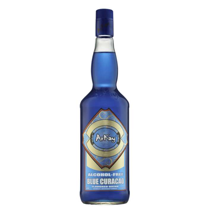 Arkay Bebida No Alcohólica Al Sabor De Blue Curacao - Botella de 1L