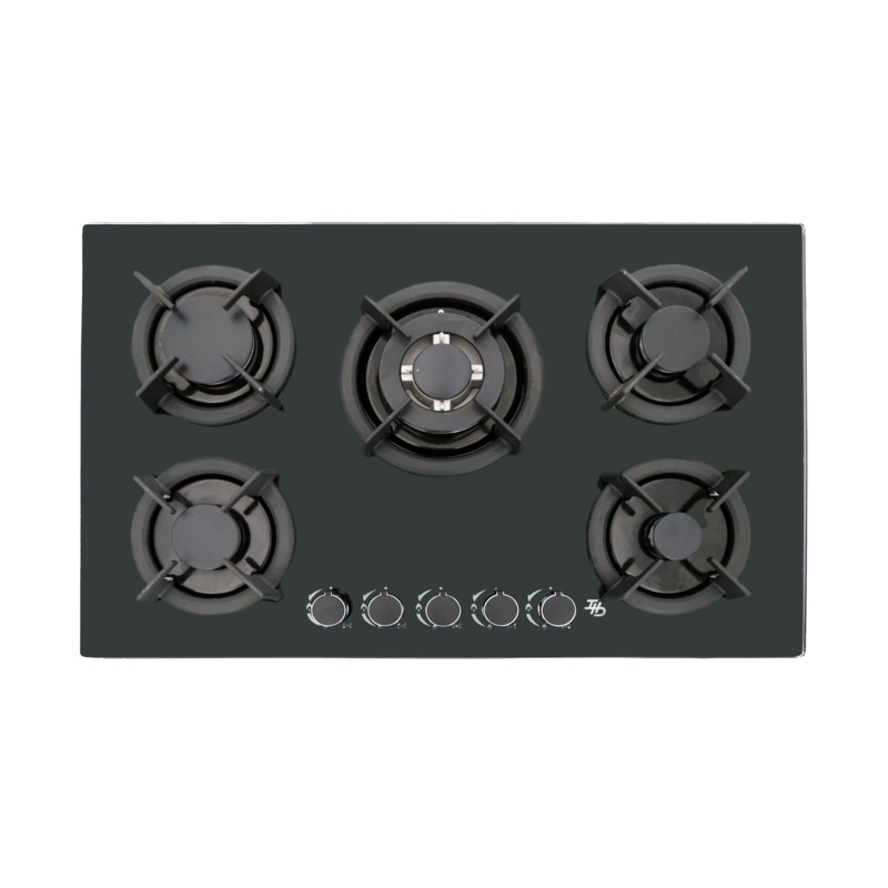 Parrilla de gas Empotrable / Sobrepuesta IHD Modelo ETNA90 de 86 cm 5 Quemadores y Cubierta de Cristal