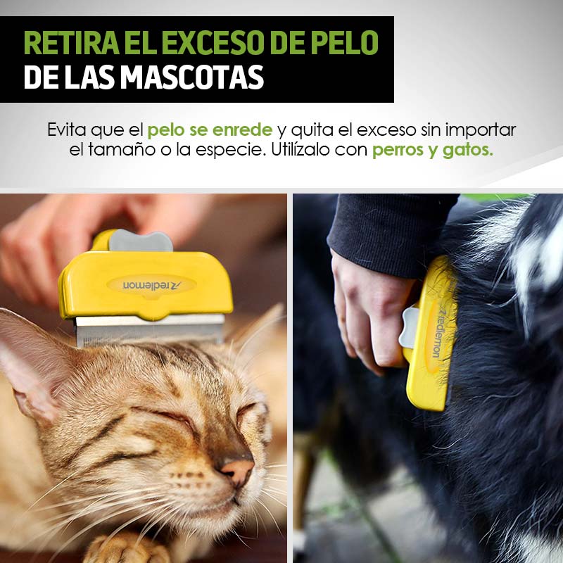 Cepillo para Perro y Gato de Pelo Largo y Corto Redlemon