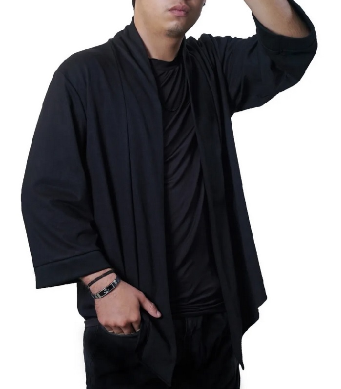 Kimono De Hombre Sueter Largo, Cardigan, Hoodie, Sudadera.