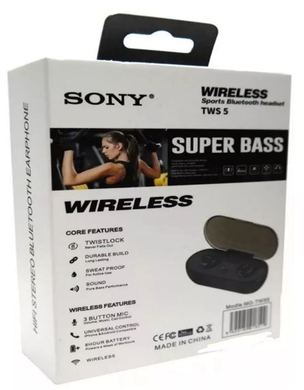 Audifonos Sony Tws 5 Bluetooth Deportivos con estuche cargador